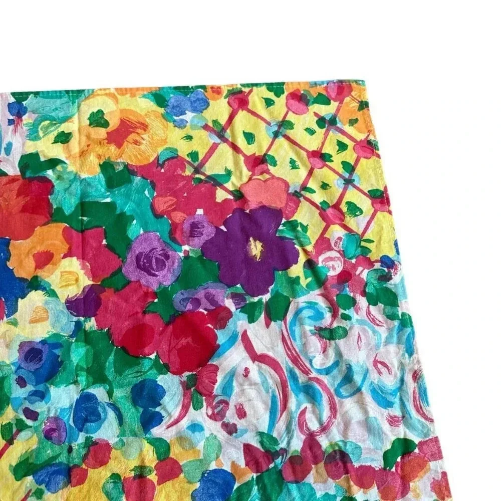 Goeters For Necessities Bold Floral Napkins Vintage Retro Colorful 21